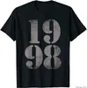 Herr T-shirts 1998 Födelseår Vintage Distressed Retro FödelsedagT-tröja