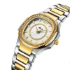 Kobiety Zegarki Damskie Watch Moda Watch Disties Diamond Quartz Gold Wristwatch Life Wodoodporna