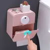 Double-layer Tissue Box Waterproof Organizer Portable Toilet Paper Holder Wall Mounted Bathroom Accessories 210423