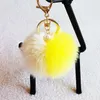 18 Colors Fluffy Fur Pom Pom Keychain Soft Faux Fur Ball Car Keyring Key Holder Women Bag Pendant Jewelry Handmade Accessories