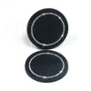 2 stks / set Auto Cup Holder Mat Auto Antislip Waterfles Pad met Rhinestone Drinks Coaster 7cm / 2.75 in Black Pink Blue KDJK2106