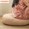 Solid Color Cushion Tatami Round Cushions For Living Room Chair Seat Thickened Pillow Prayer Mat Japanese Style Pouf Futon 220309