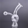 Mini Pocket Glass Oil Burner Bong for recycler Oil Rigs Water pipes Bongs Ash Catcher with Detachable oil pot and dry herb bowl