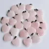 Natural Stone charms 20mm heart Tiger's Eye Rose Quartz opal Pendant pink Crystal Pendants Chakras Gem Stone fit earrings necklace making assorted