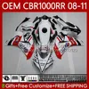 Forma wtryskowa dla Honda Body CBR1000 CBR 1000 RR CC 08-11 Nadwozie 60NO.26 CBR 1000RR 1000CC CBR1000RR 08 09 10 11 CBR-1000 2008 2009 2011 2011 OEM Ozłości Czerwony Biały Blk