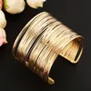 Mode klassieke unisex goud verzilverd multilayer snaren polsband armbanden armbanden vintage wrap manchet armbanden voor vrouwen q0719