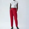EOICIOI ZA Kadınlar Pantolon Yüksek Bel Kadın Pantolon 2021 Moda kadın Streetwear Ofis Siyah Kahverengi Pantolon Kadın Yeşil Pantolon Q0801