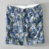 2021 Sommarfjäder Nya Män Tide Straight Leg Casual Coconut Tree Print Shorts Andningsbar Linne Vacation Beach Pants GC-8109 G1209