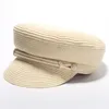 High Fashion Hats Sailor Cap Women Summer Sun Hat Caps Kvinnlig platt TYCKLY MILITÄR WIDE BRIM4428896