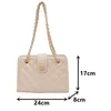 Women's Chain Tote Rhombus Lattice Shoulder Hand Pu Leather Crossbody Quilted Plaid Messenger Bags