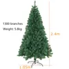 Juldekorationer stort konstgjorda träd 7.9 ft med 1300 gren Tips Flame Retardant Fir Metal Trip Assembly