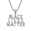 Colliers pendants Rock Iced Out Bling Letters Collier Mirco Pave Prong Setting Men Femme Femelle Fashion Hip Hop Bijoux BP170