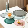 23cm 35cm Flor de silicone placemat tableware Óleo resistente a óleo isolamento antiderrapante tablemat coaster cozinha copo lavável pad 210706