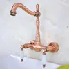 wall mounted kitchen faucets copper