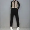 Cardigans tricotés à fermeture à glissière d'impression léopard d'hiver + pantalons crayon femmes mode sport survêtements veste mince deux pièces ensembles 210520