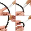 Handwerkzeuge 6 stücke 0,75mm / 0.5mm Dreadlocks Häkeln Haken Set Haarverlängerungen Weberei Nadeln Interlock Nadel Werkzeug TP-