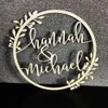 Custom Personalized Bride and Groom Name garland Shape Rural Wedding Wooden Table Decoration For Mr&Mrs Wedding Photo Props 210408
