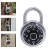 Zinc Alloy Precision Lock Hardad Stål Shackle Dial Combination Bagage Locker Turntable Lösenord Hänglås Gym Closet Safe Disc Password Lås Anti-stöld