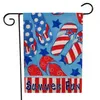 Banner-Flaggen, amerikanisches Garten-Cartoon-Muster, zwei Seiten, USA-Flagge, Leinen, 47 x 32 cm, 9 Stile, festlich, DD246