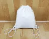 10pcs Stuff Sacks Sublimation DIY White Blank Drawstring Backpack Bag Mix Color