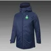 Mens Association Sportive de Saint-Etienne Down Winter Outdoor Leisure Sports Coat Outerwear Parkas Team Emblem Customized