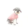 رسالة مزدوجة مطبوعة قميص الحيوانات الأليفة القط الكلب معطف رقيق تيدي Schnauzer الربيع الصيف ملابس الكلاب