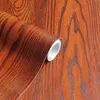 Wallpapers 3D Wood Grain Self-Adhesive PVC Wallpaper Living Room Bedroom Furniture Showcase El Project Decoration Sticker Contact Paper