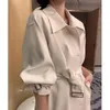 Women's Trench Coats Women's Spinrg Autumn Coat Long Sleeve Vintage Overcoat 2022Lady Lapel Sashes Knee Length White Outerwear