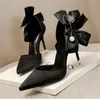 Scarpe da donna a punta Accessorio di perle Matrimonio sexy Tacchi alti da 10 cm Tacco a spillo da sposa Prom da damigella d'onore per scarpe da donna