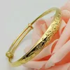 6n Brass Bracelet Double Puff Solid Flat Belly 6mm Gold Plated Bracelet Q0717