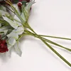Dekorativa blommor kransar 6 huvuden artificiell peony blomma paeonia lactiflora röd emulering bröllop dekor kontor hem silke falska