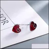 Charm Örhängen Smycken Designer för Kvinna 925 Sier Needle Heart Top Luxury Lover Earring Design Retro Enkel Supply Drop Leverans 2021 4IUW7