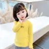 Children's T Shirt Letter Baby Girls Tshirt Spring Autumn Kids T Shirt Casual Style Child Girl Clothes 210412