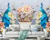 Personalizado 3d stereoscópico foto papel de parede pintura sala de estar sofá tv animal fundo mural papel de parede