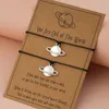 Women Adjustable Orb Bracelet with Gift Wish Cards Planet Bracelets Bangle for Friend Lover Couple Fashion Jewelry