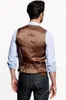 Men's Vests 2021 Brown Wool Herringbone Groom Vest Formal Groom's Wear Suit For Wedding Waistcoat Plus Size