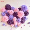 Fiori decorativi ghirlande da 6 pollici sfondi per matrimoni palline fiori floreali di compleanno decorazione per feste decorazioni tissutali pom ponyout ciondolo 7z