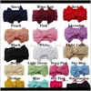 Bowknots Estiramento Turbante Headband Criança Menina Big Bow Nó Hairband Sólido Headwear Headwear Band Band Awbsd Boxrc