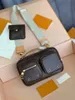 Menina feminina de alta qualidade Bolsas de couro genuínas utilidade utilidade crossbody Fashion ombro bolsa de ombro bolsa designer de luxo Diana original Mon0gram bolsas hobo bolsa