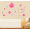 Moda Naklejka Kwiat Butterfly Room Decor Vinyl Art Mural DIY Naklejka ścienna Naklejka 210420