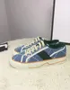 Sapatos de rolo Sapatos Tênis Casual 1977 Canvas Luxurys Digners Shoee Itália Verde e Vermelho Web Stripe Borracha Sola Stretch Algodão Low Top Mens Sapatilhas