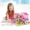 896pcs City Girl Friends Big Garden Villa Model Building Blocks Brick Yacht Playmobil Bricks High Tech Toys For Children Gifts Q0624