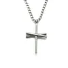 Accessoires de Sport en titane or argent croix batte de Baseball pendentif collier couleur noire en acier inoxydable pour femmes hommes