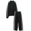 Student loose slim sports suit women's large size sweater casual two-piece running suit Y0625