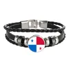 Charm Armband Brasilien Vitryssland Paraguay Bahamas Panama Flagg Multilayer Leather Armband Fashion Men and Women Jewelry5171989