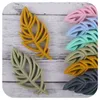 5Pcs/10Pcs Leaves Silicone Baby Teethers BPA Free Mordedor Silicona Soother Chain Teething DIY Necklace Pendants 211106