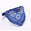 Small Dog Bandana Collars Cat Pet Neckerchief PU Collar with Printed Triangular Scarf Adjustable Size Dogs Bandanas