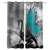 Magic Western Dragon Retro Window Curtains Living Room Bedroom Kitchen Curtain For Children Drapes Treatment &