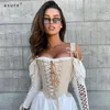 Steampunk Bustiers Corsets Top Sexy Lingerie Chest Binder Bra Summer Y2k Body Shapewear Waist Trainer Gothic Clothing A21TP175 210712