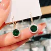 Dangle & Chandelier Beautiful Classic Shinning White Green Zirconia Earrings For Female Wedding Party Jewelry Dress Accessories